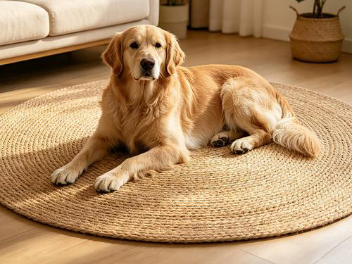 Straw floor mat soft breathable naturally warm